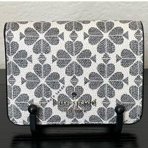Kate Spade Flower Black and White Wallet Bifold